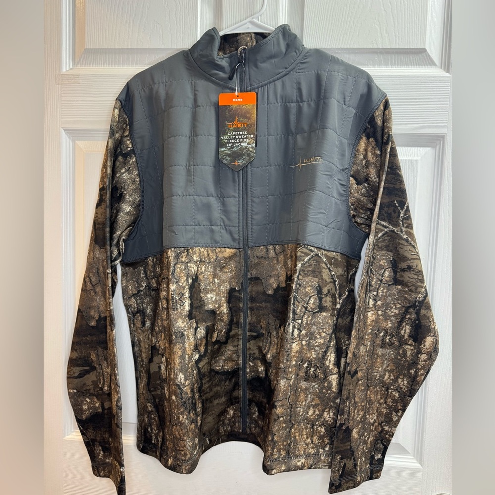 Men's Quilted Gray Yoke Camo Lightweight Shirt Jacket